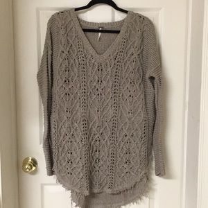Free People Cross Stitch Tunic Sweater
